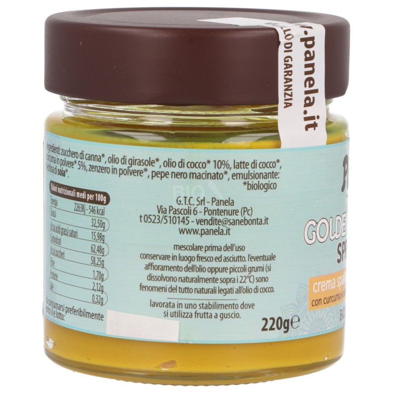 Golden yoga, crema vegana dolce alla curcuma
