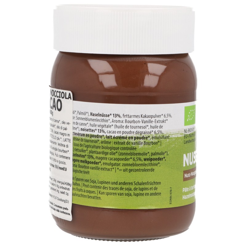 Crema nocciole e cacao bio