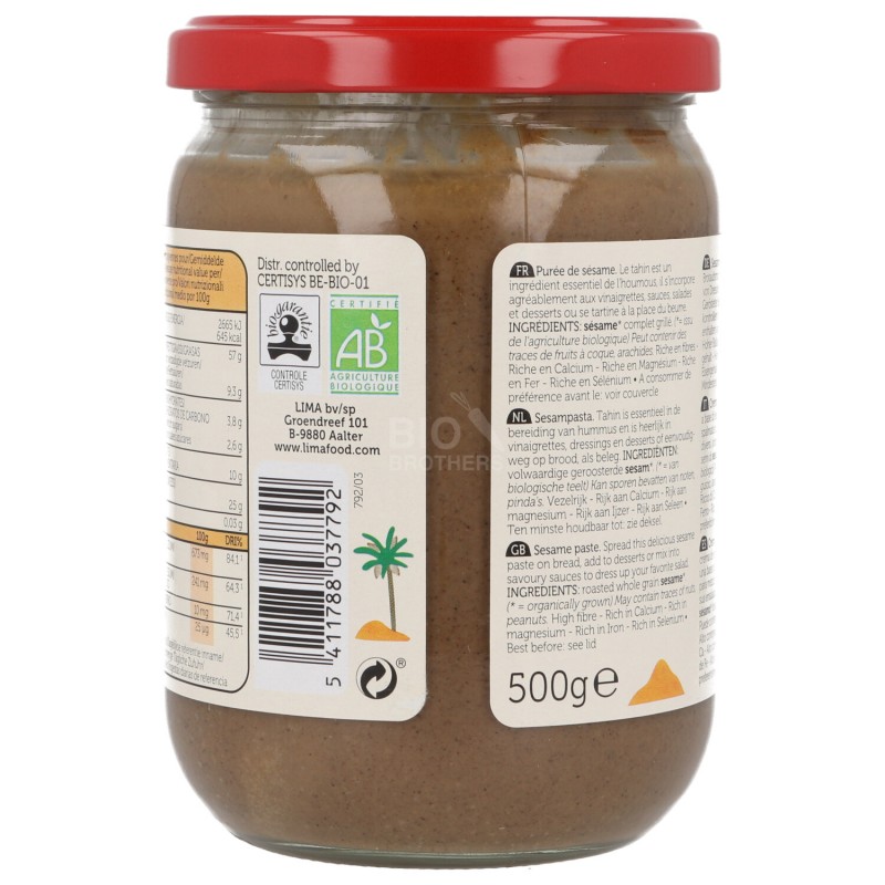 Tahin, crema di sesamo bio senza sale