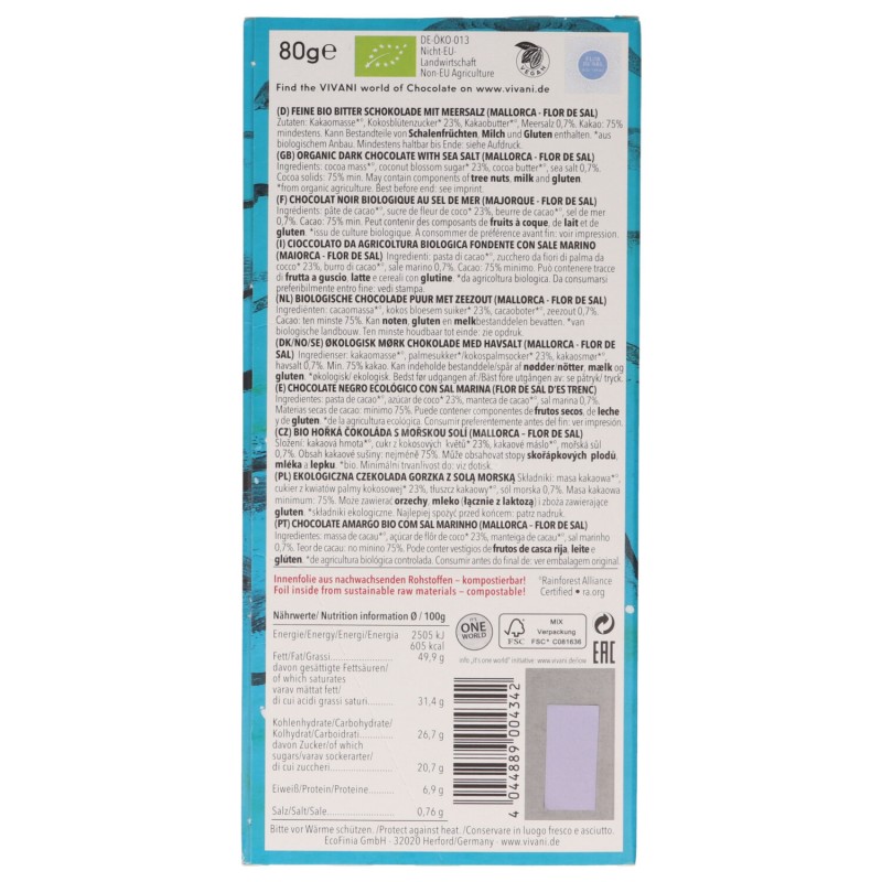 Cioccolato fondente Flor de Sal