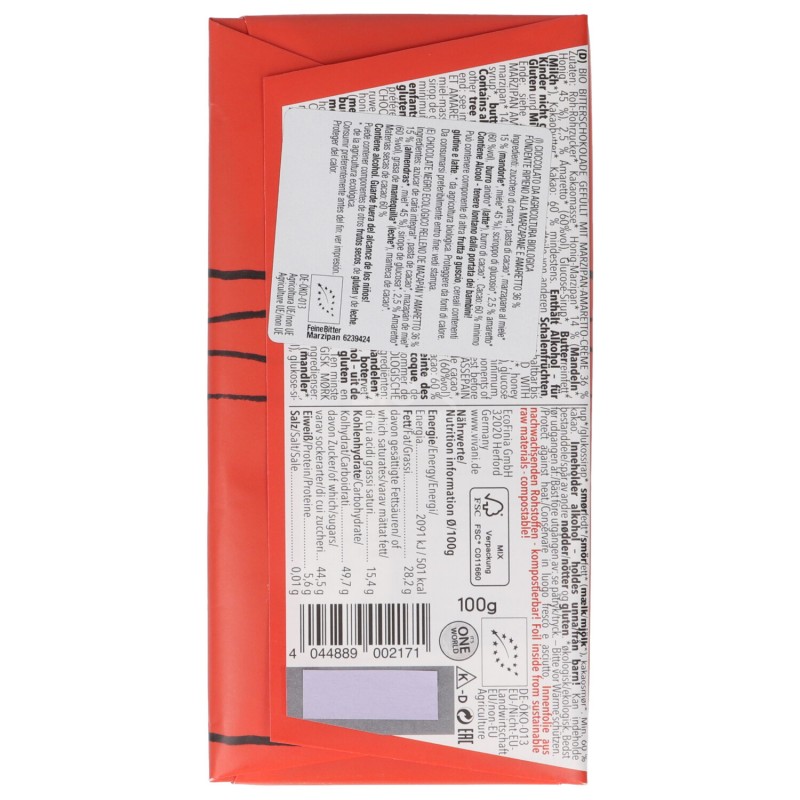 Cioccolato fondente al marzapane