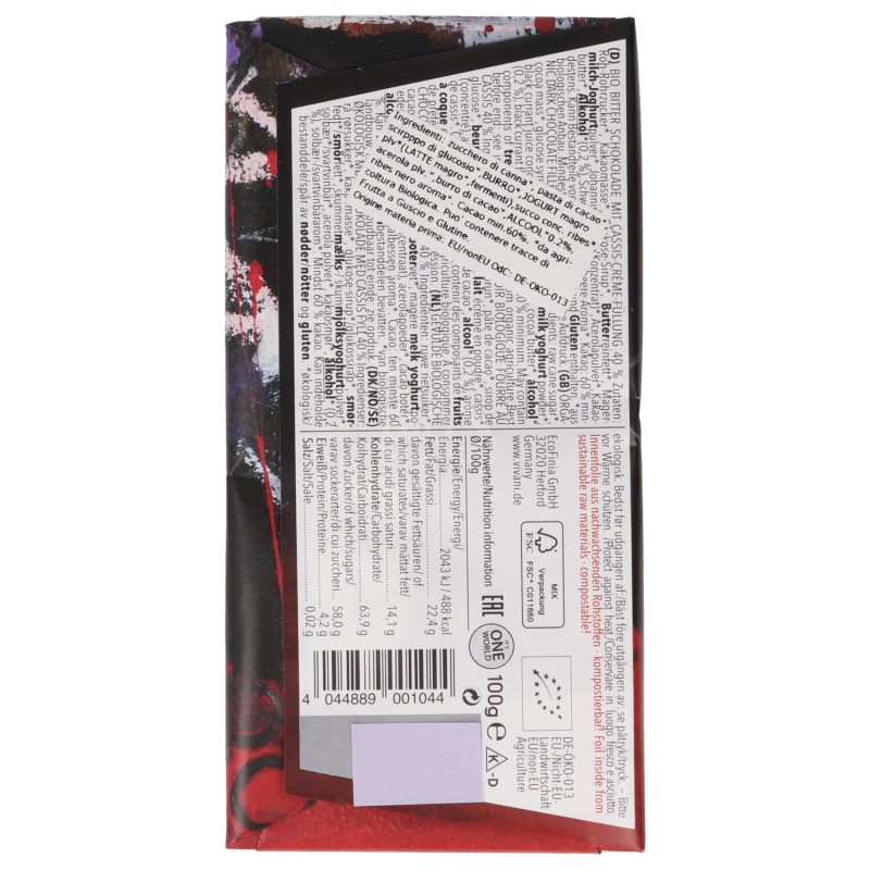 Cioccolato fondente al ribes nero