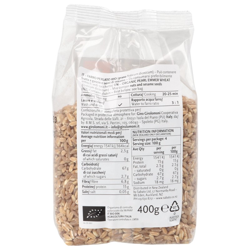 FARRO PERLATO 400GR GIR.