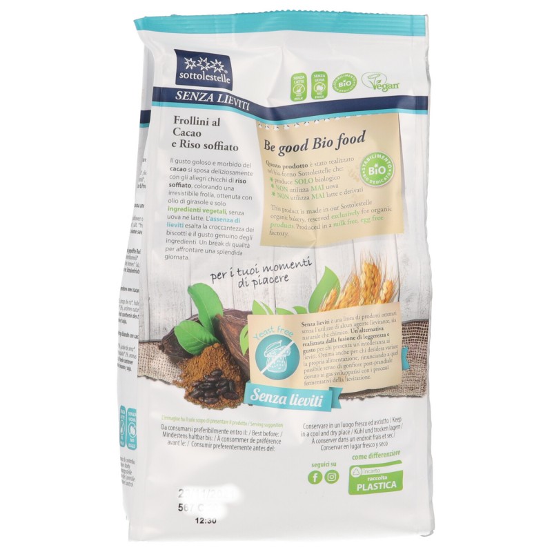 Frollini con cacao e riso senza lieviti