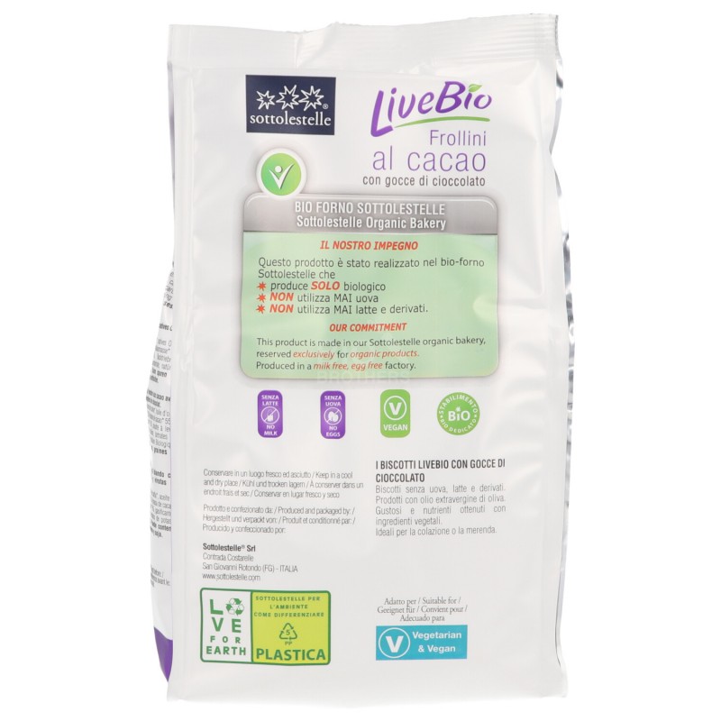 Frollini al cacao con gocce di cioccolato