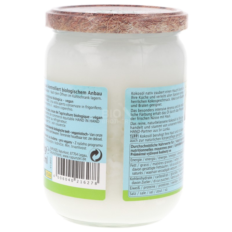 Olio vergine di cocco biologico 400 g