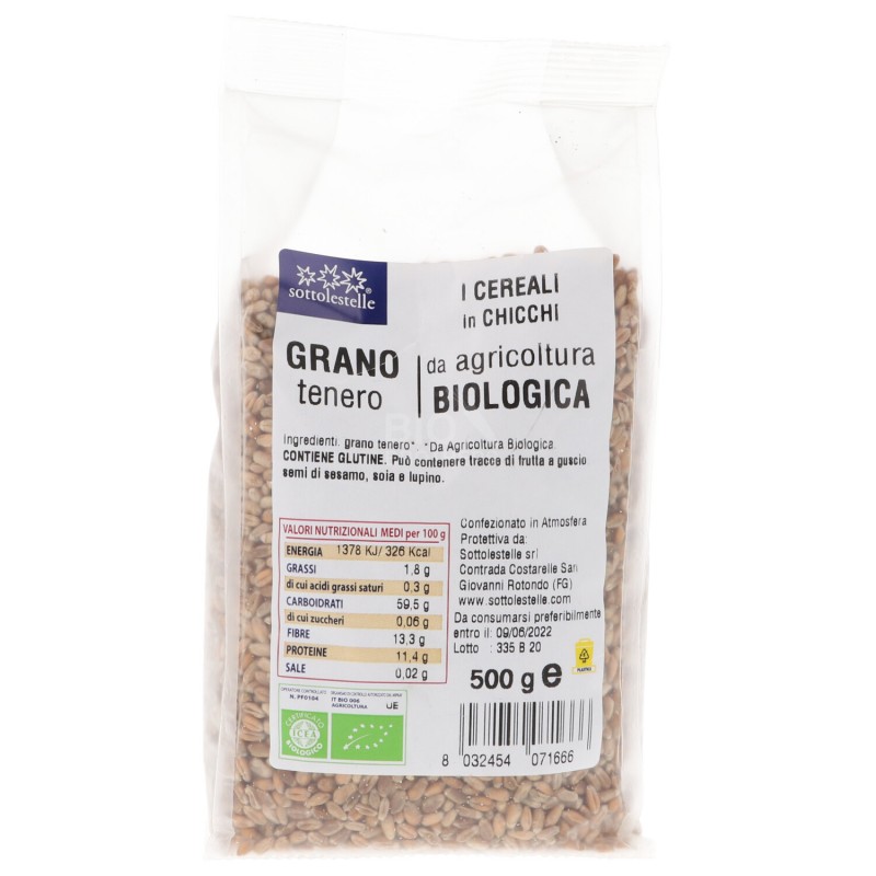 Grano tenero bio in chicchi