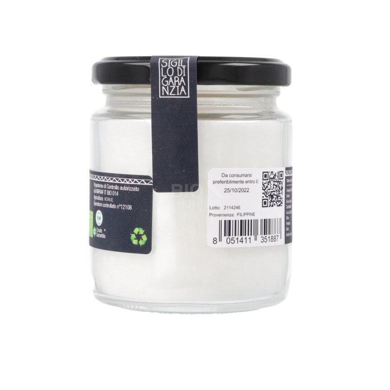 Olio vergine di cocco crudo 200 ml