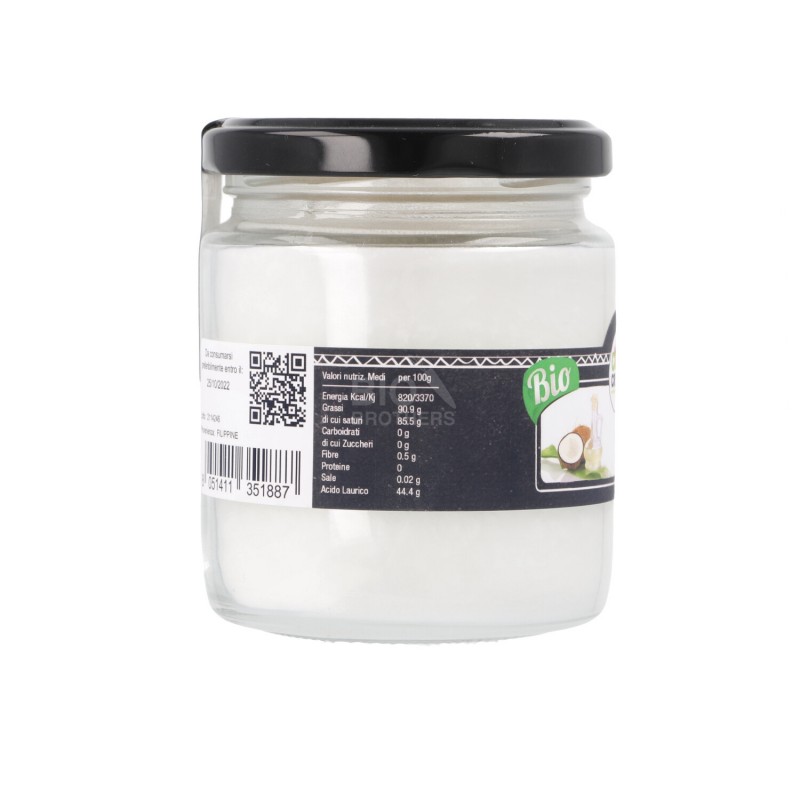 Olio vergine di cocco crudo 200 ml