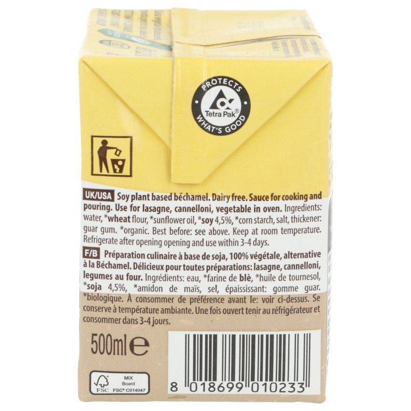 Besciamella vegetale di soia bio