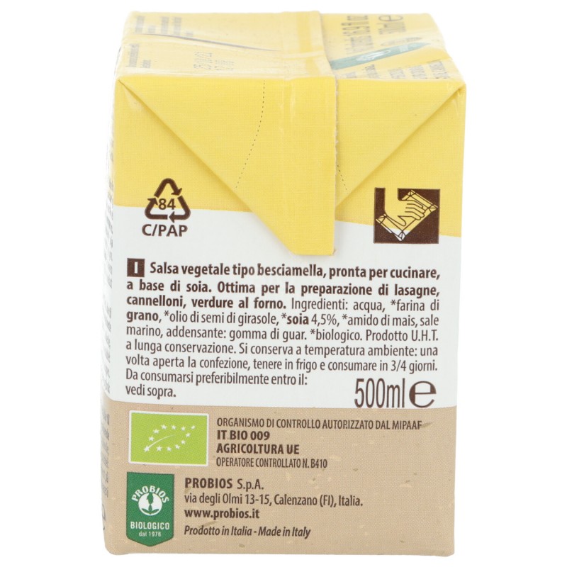 Besciamella vegetale di soia bio