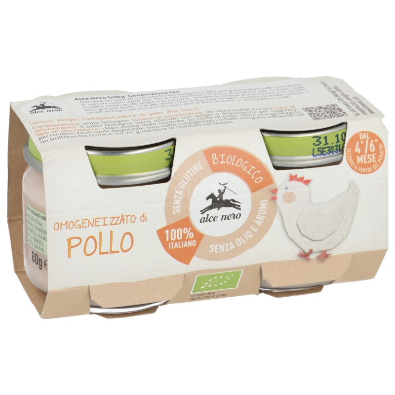 Omogeneizzato di pollo bio