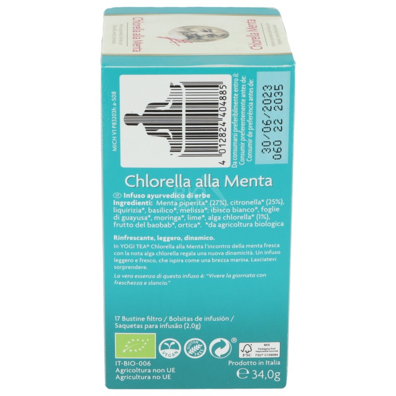 Chlorella alla Menta, infuso ayurvedico