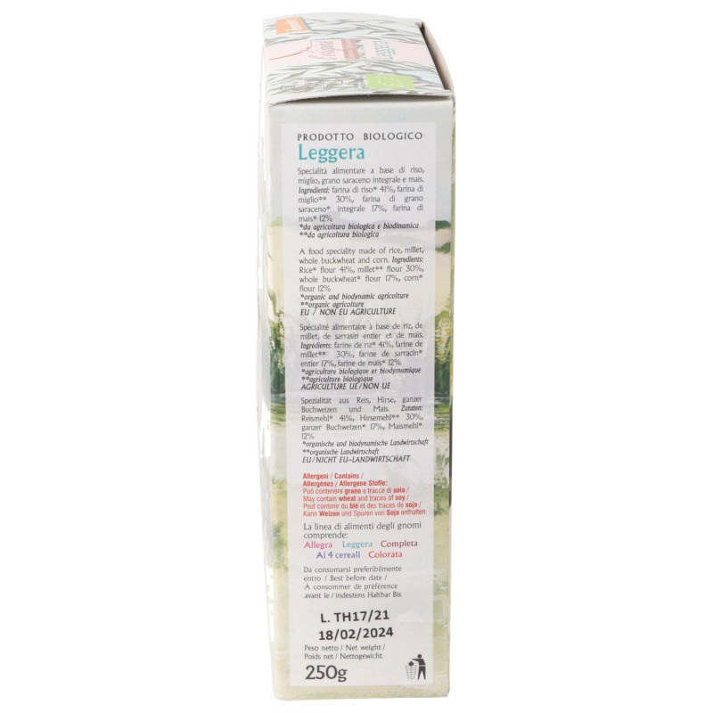 Leggera, pastina ai cereali bio per bambini