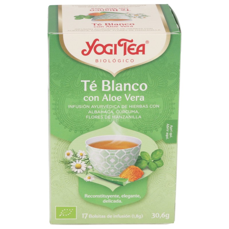 Tè bianco, infuso ayurvedico con Aloe Vera