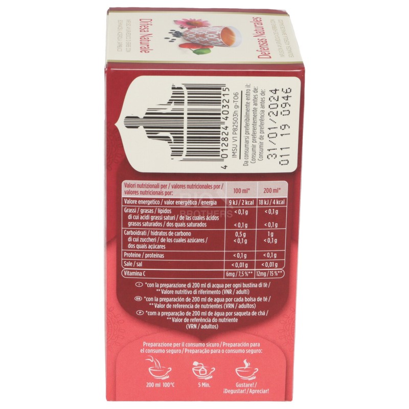 Difesa Naturale, infuso ayurvedico con echinacea e acerola