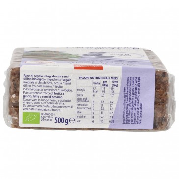 Pane di segale con semi di lino