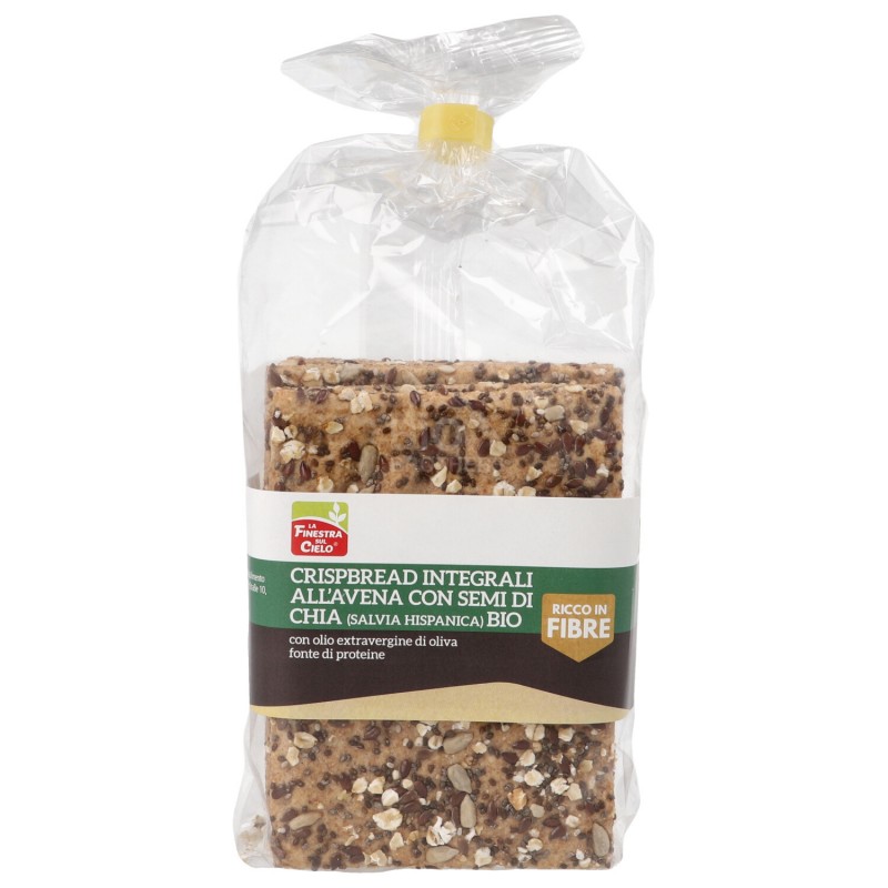 Crispbread integrali all'avena con semi di chia(Salvia hispanica) bio