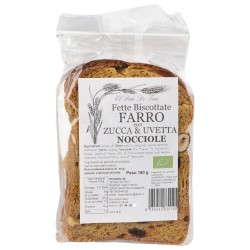 Fette biscottate bio al farro con zucca uvetta & nocciole