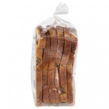 Fette biscottate bio al farro con zucca uvetta & nocciole Fette biscottate bio al farro con zucca uvetta & nocciole