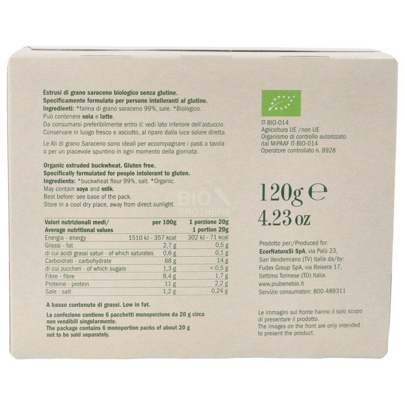 Ali biologiche di grano saraceno