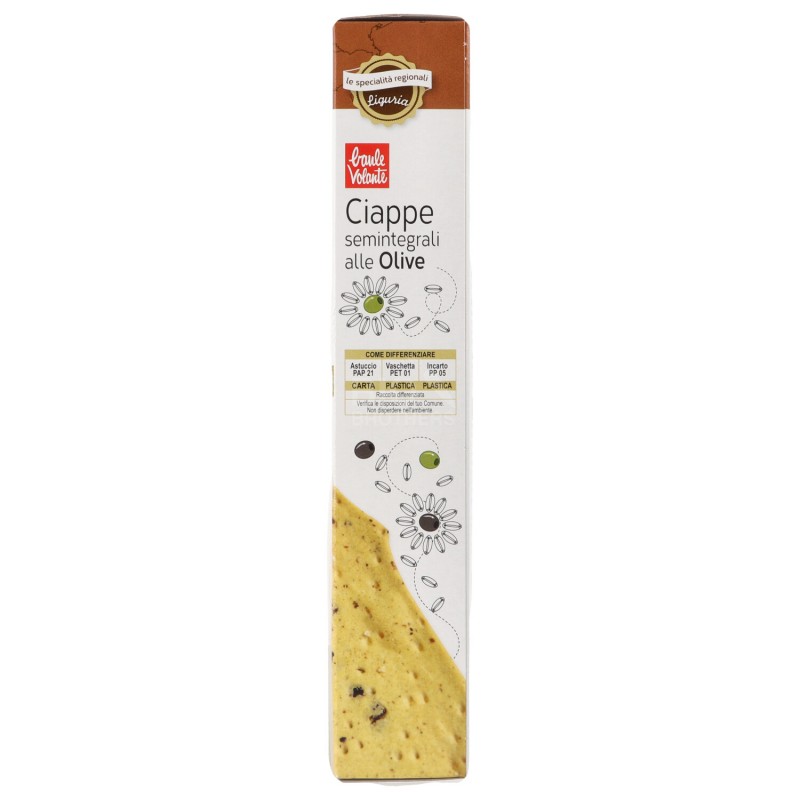 Ciappe semintegrali bio alle olive