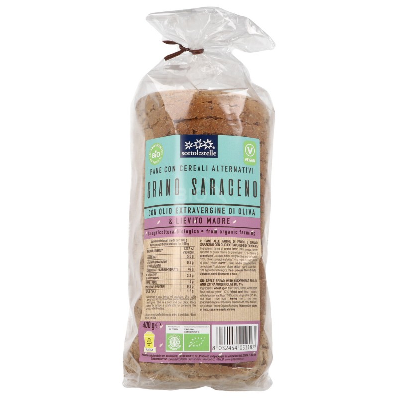 Pane bauletto con grano saraceno e lievito madre