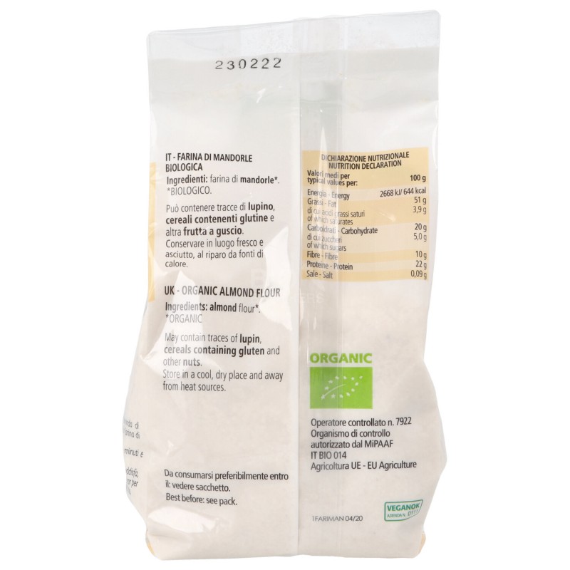 Farina di mandorle biologica
