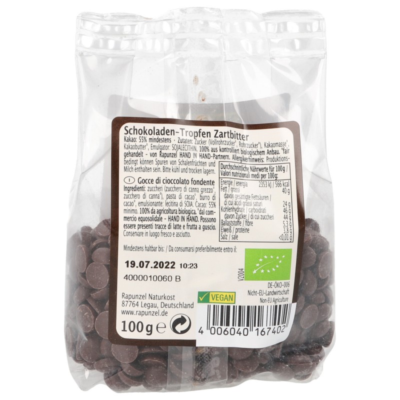 Gocce di cioccolato fondente