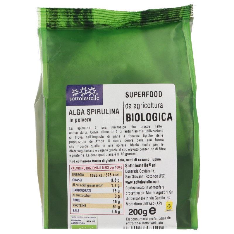 Spirulina biologica in polvere