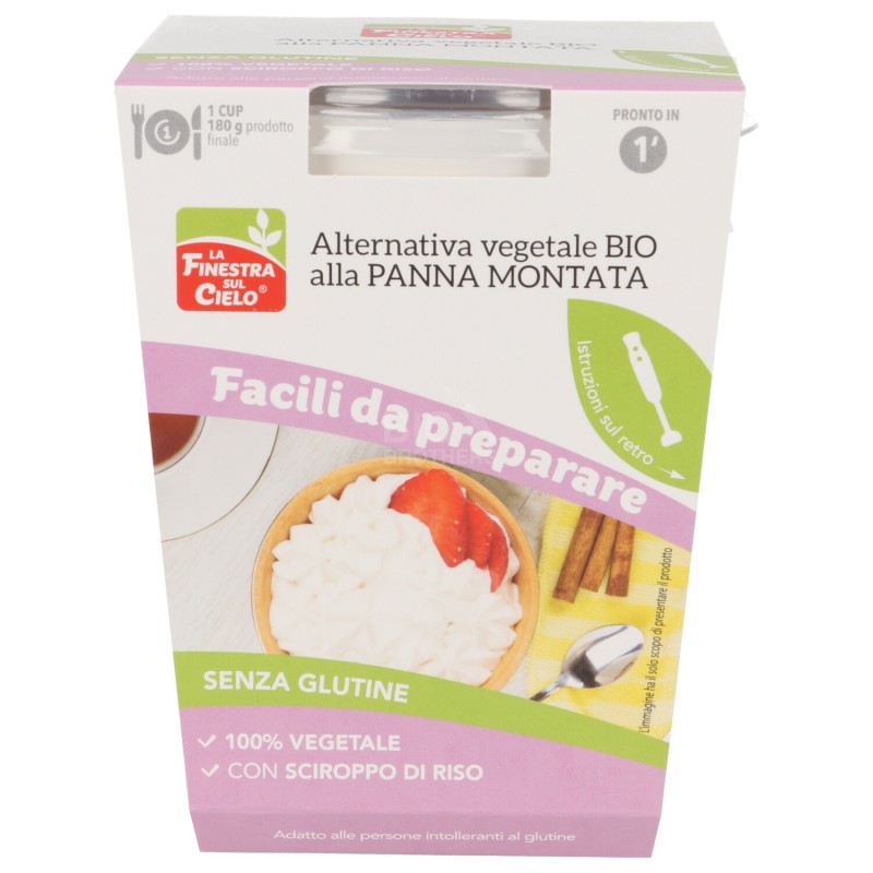 Alternativa vegetale bio alla panna montata