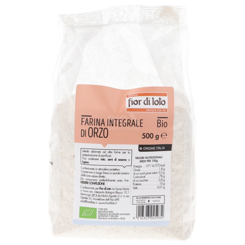 Farina integrale di orzo bio