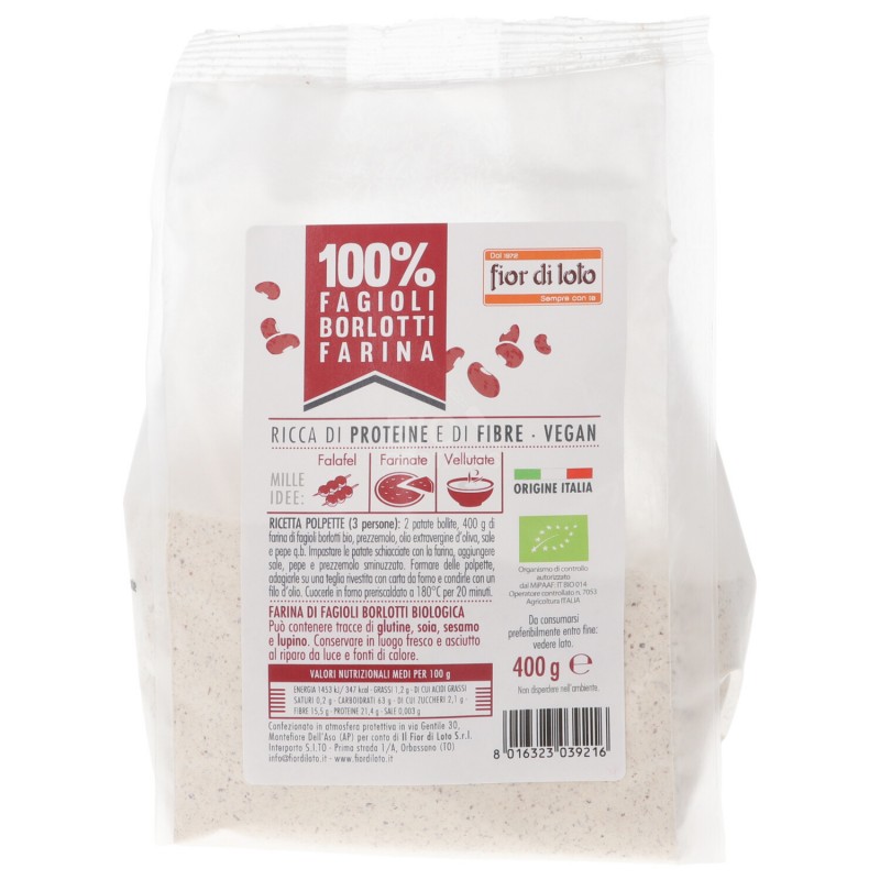 Farina di fagioli borlotti bio