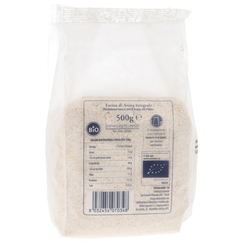 Farina di avena integrale bio
