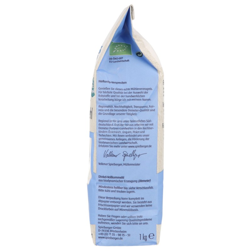 Farina integrale di farro spelta bio