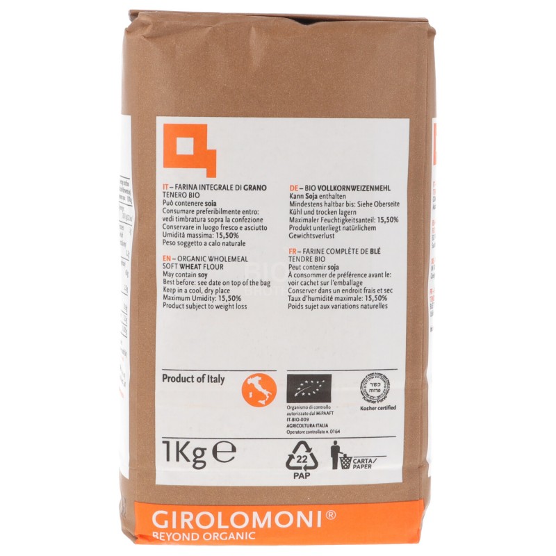 Farina integrale di grano tenero biologica