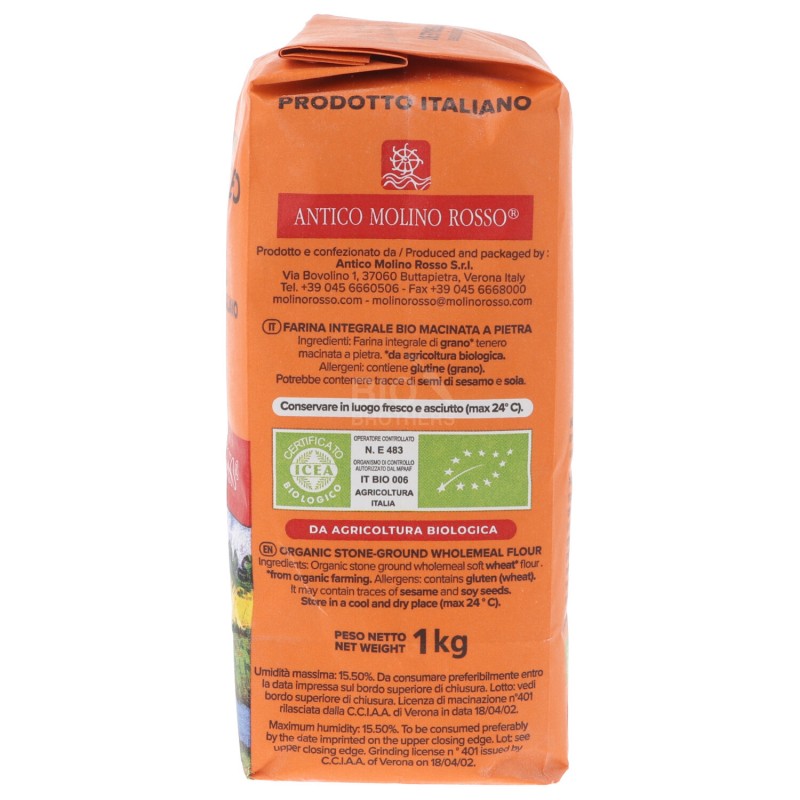 Farina integrale di grano tenero macinata a pietra