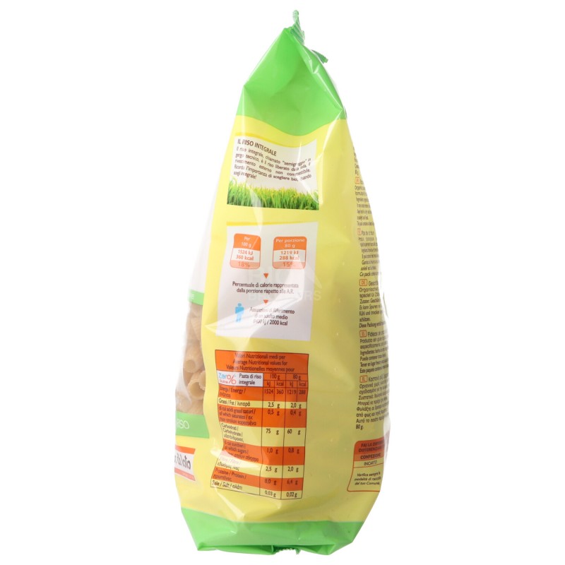Rigatoni di riso integrale senza glutine bio