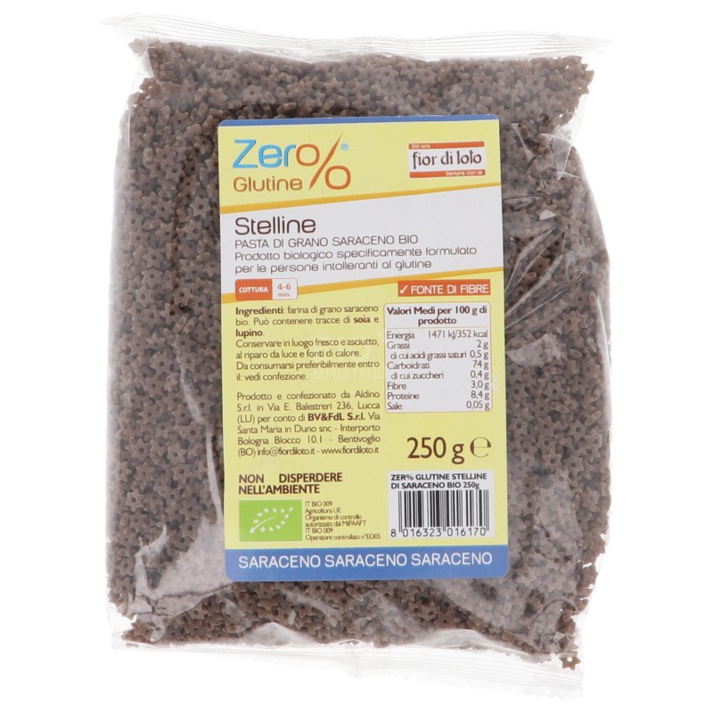 Stelline di grano saraceno bio senza glutine