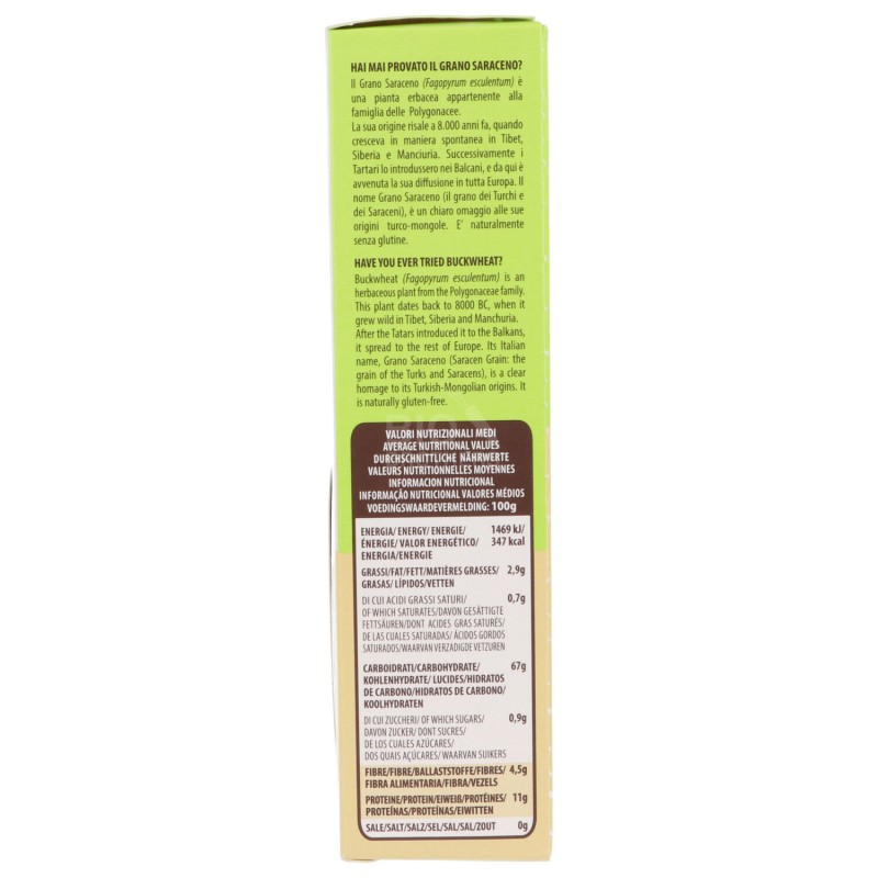 Sedanini di grano saraceno bio senza glutine