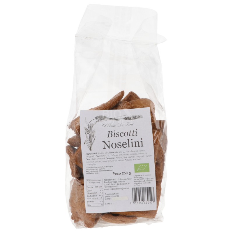 Biscotti Noselini semintegrali alle nocciole e spezie