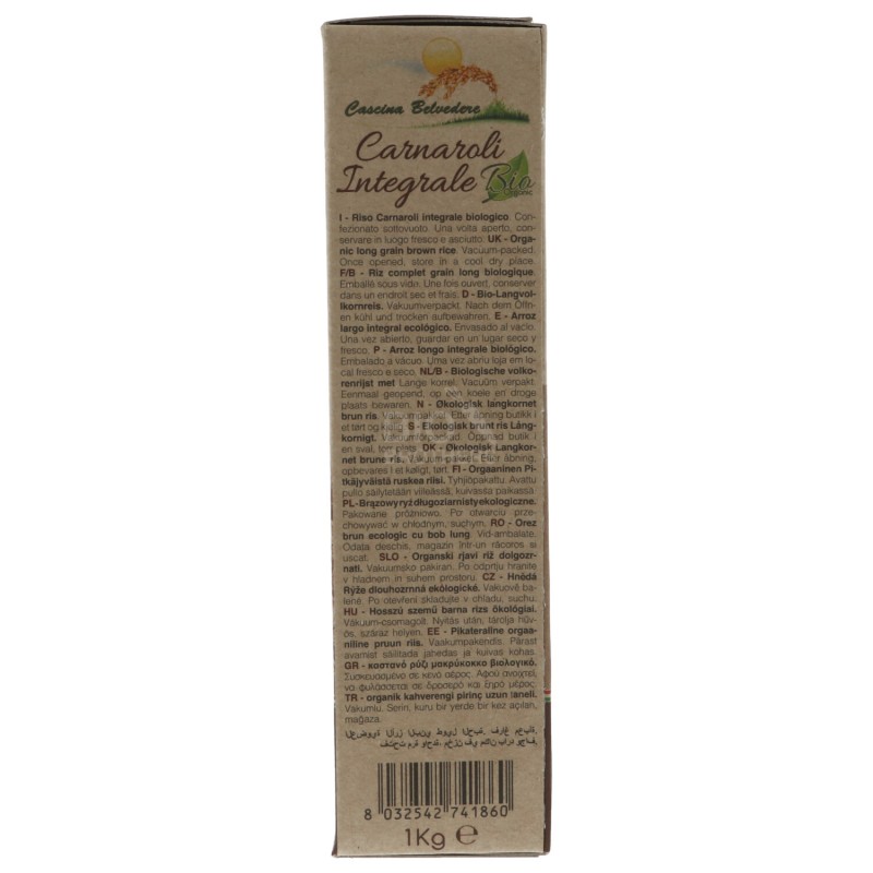 RISO CARNAROLI INTEGR. BIO 1KG CASCINA BELV.