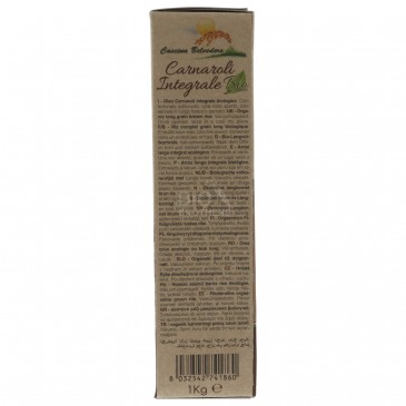 RISO CARNAROLI INTEGR. BIO 1KG CASCINA BELV. RISO CARNAROLI INTEGR. BIO 1KG CASCINA BELV.