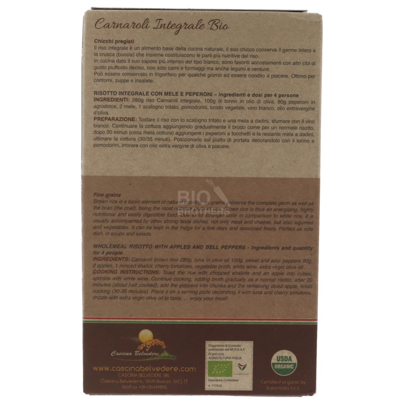 RISO CARNAROLI INTEGR. BIO 1KG CASCINA BELV.