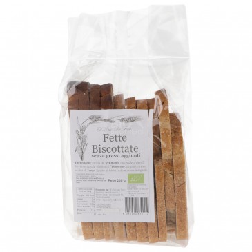 Fette biscottate di frumento bio senza grassi aggiunti