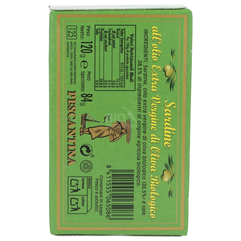 SARDINE OLIO EXTRAV 120G PESCANTINA
