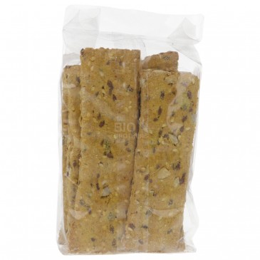 Crackers di farro rustici con curcuma e semi croccanti Crackers di farro rustici con curcuma e semi croccanti