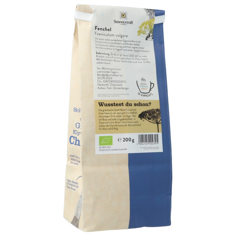 Semi di finocchio per infuso