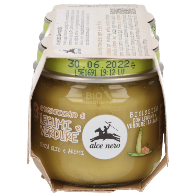 Omogeneizzato di legumi e verdure biologico