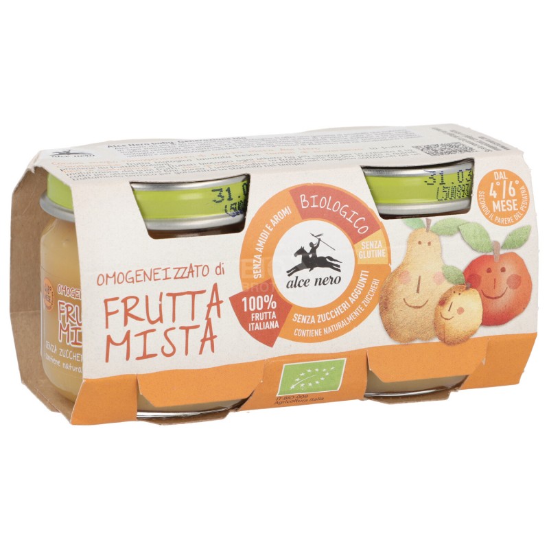 Omogeneizzato di frutta mista biologica